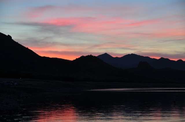 sunset on Bartlett Lake